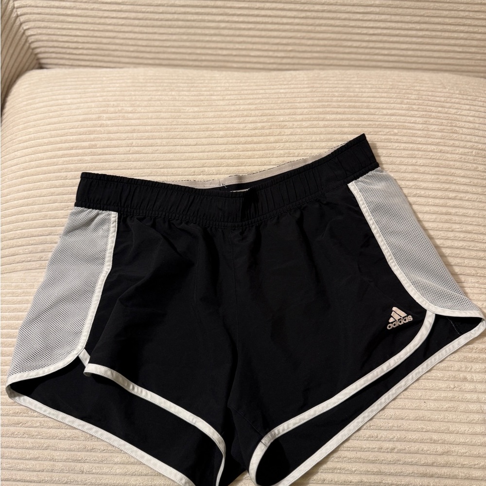 Adidas Women's Athletic Shorts Black with White Trim